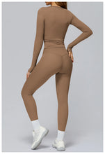 Load image into Gallery viewer, Fitness Leggings High Rise Hip Lift Brushed Soft Material For Ladies Outdoor Elastic Slim Fit Outer Wear Sports Tight Pants
