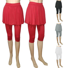 Load image into Gallery viewer, Women Leggings Skirt Tennis Pants Spandex Sports Elastic Cropped Culottes Legins Yoga Pants Women's Sports Fitness Leggings
