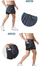 Load image into Gallery viewer, Men's Running Shorts 2025 New Release Gym Fitness 2-in-1 Exercise Summer Quick Dry Trendy Personalized Running Shorts
