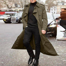 Load image into Gallery viewer, Men’s Luxury Full-Length Trench Coat – England Style Business Overcoat
