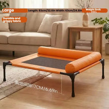 Load image into Gallery viewer, Pet Furniture Mesh Elevated Dog Beds Breathable Removable Raised Dog Bed With Soft Pillow Outdoor Dog Cat Bed Patio Sunbathing
