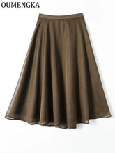 Load image into Gallery viewer, Chic Wrap A-Line Knee Skirt
