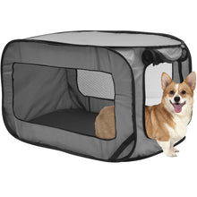 Load image into Gallery viewer, Dog Travel Crate Portable Pop Up Dog Crate with Zipper Mesh Door Foldable Small Dog Seat Kennel for Indoor Outdoor Puppy Cat
