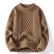 Load image into Gallery viewer, Trendy Knitted Sweater For Men Casual Round Neck Pullover Male Knitted Soft Fall Winter Fashion Long Sleeve Mens Kntwear Outwear

