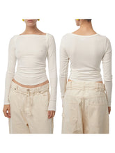 Load image into Gallery viewer, Boat Neck Crop Tee
