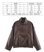 Load image into Gallery viewer, Black Faux Leather Moto Jacket
