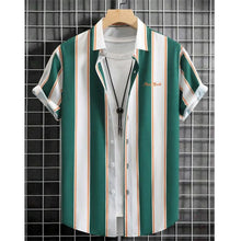 Load image into Gallery viewer, Hawaiian Shirts For Men 3d Striped Print Short Sleeve Shirts Summer Loose Casual Tops Simple Fashion Oversized Men Clothing
