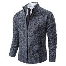 Load image into Gallery viewer, Stand Collar Fleece Zip Cardigan
