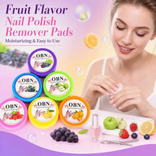 Load image into Gallery viewer, Nail Polish Remover Pads Fruit Flavor Eyelash Glue Cleaning Wipes Disposable Boxed Gel Polish Remover Cotton Pads Wipes
