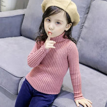 Load image into Gallery viewer, New Sweater Kids Sweaters Autumn Girls Turtleneck Sweaters 1-9Yrs Baby Boys Pullover Winter Knitted Bottoming Boys Sweaters
