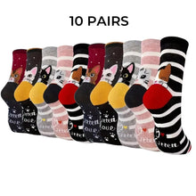Load image into Gallery viewer, Playful Cat Crew Sock Pack
