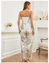 Load image into Gallery viewer, Cherry Satin Long Pajama Set
