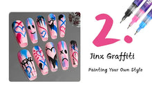 Load image into Gallery viewer, Nail Art Markers Customised Specialised Needle Tube Nail Art Pens Hand-Drawn Outline Pen Acrylic Paint Pen Set Acrylic Paintbrus
