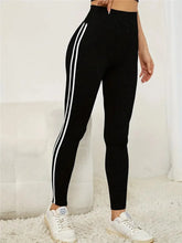 Load image into Gallery viewer, Women's High-waist Slimming Leggings Side Stripe Pattern Breathable Yoga Pants Sportswear Athletic Apparel
