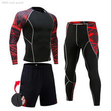 Load image into Gallery viewer, Men's Compression Sportswear Suits Gym Tights Training Clothes Workout Jogging Sports Set Running Rashguard Tracksuit For Men
