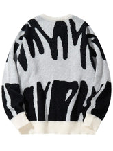 Load image into Gallery viewer, Geometric Knit Contrast Pullover Sweater
