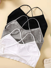 Load image into Gallery viewer, 3PCS/Set Sports Bra Women's Cross Shoulder Strap Sports Bra Yoga Navel Top Gym Fitness Tube Top Breathable Beauty Sexy Bra Back
