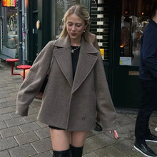 Load image into Gallery viewer, Double Breasted Wool Blazer Coat
