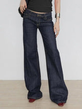 Load image into Gallery viewer, Women's Slim Fit Flared Jeans Y2K Vintage Low Rise Stretch Denim Pants with Embroidery Distressed Style for Everyday Outfits
