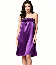 Load image into Gallery viewer, Female Nighty Dress Hot Nightdress Satin Elegant Sleep Dress 2026 Women's Sleepwear Sexy Dresses Sleeveless Strapless Nightgown
