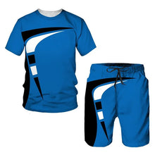 Load image into Gallery viewer, New Men's Tracksuits Summer round neck T-shirt Oversized Men Trend Casual Tracksuits 3D Print T-shirt Shorts 2 Piece Outfit
