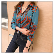 Load image into Gallery viewer, Fashion ladies shirts New elegant Women Blouses Long Sleeve Button-Down Tops blusa mujer

