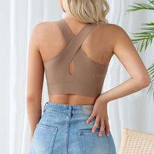 Load image into Gallery viewer, Fashionable seamless one-piece thin breathable sports bra sexy and beautiful back women's no steel ring cross shoulder strap br
