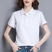 Load image into Gallery viewer, Minimal Button Polo Tee Women

