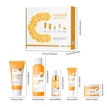 Load image into Gallery viewer, Vitamin C Skincare Set 5pcs(Cleanser-Toner-Serum-Eye Serum-Face Cream) + Natural Antioxidant Ingredients, Nourish Even Skin Tone

