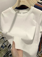 Load image into Gallery viewer, Women T Shirt Girls T-Shirt Woman Clothes Tops Cotton Tshirt Female Short Sleeve Spring Tee Sexy Y2k Top White

