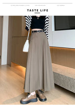 Load image into Gallery viewer, Elegant Skirts for Women Korean Style Long Skirt Female Black Pleated Midi Skirt Women's Clothing Office Lady Skirts Outfits New
