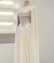Load image into Gallery viewer, Aenyrst Elegant Party Dresses Formal Occasion Prom Gowns A-Line Floor-Length Beads Customized فساتين طويلة بأكما
