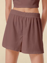 Load image into Gallery viewer, Casual Shorts Women 2024 New Summer Simple Comfortable Elastic Waist Cool Breathable Solid Color Casual Sports Five Quarter Pant
