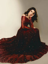 Load image into Gallery viewer, Customized Charming Prom Elegant Party Dress Off-the-shoulder A-line Long Dresses Bespoke Occasion Sequined Formal Evening
