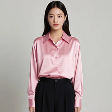Load image into Gallery viewer, Elegant Korean Satin Office Shirt
