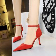 Load image into Gallery viewer, Concise Ankle Strap Mid Heels
