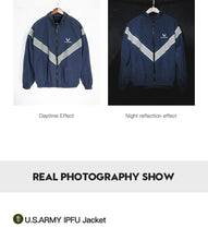 Load image into Gallery viewer, Reflective Hooded Bomber Jacket
