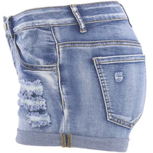 Load image into Gallery viewer, Split Cuff Denim Beach Shorts
