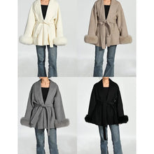 Load image into Gallery viewer, Fox Fur Woolen Coats Women's Short Coat Office Lady Removable Elegant Double-sided Wool Overcoat 2025 New Cardigan Jacket
