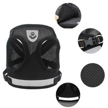 Load image into Gallery viewer, Pet Leash Undershirt Harnesses Mesh Breathable Adjustable Easy Control Reflective Undershirt Dog Harness Collar
