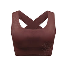 Load image into Gallery viewer, Fashionable seamless one-piece thin breathable sports bra sexy and beautiful back women's no steel ring cross shoulder strap br
