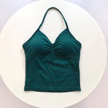 Load image into Gallery viewer, Women's Sexy Sports Bra - Open Back Design, Breathable Stretchy Fabric for Yoga - Elegant Solid Color All-Season Activewear

