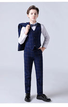 Load image into Gallery viewer, Formal Kids Plaid Tuxedo Suit
