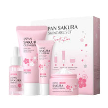 Load image into Gallery viewer, Facial Skin Care Set Skin Cleaning Sakura Skincare Set For Women Girls With Cleanser Toner Face Serum Cream Eye Cream
