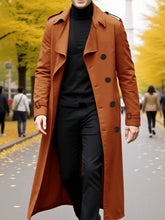 Load image into Gallery viewer, RVHSWDS Double Breasted Long Trench Coat
