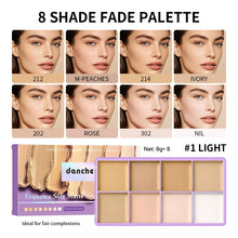 Load image into Gallery viewer, 8 Shade Soft Matte Cream Concealer Palette Full Coverage Fade Dark Circles Blemishes Waterproof Long Lasting Oil Control Makeup
