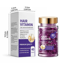 Load image into Gallery viewer, Hair Vitamin Serum Capsules 40Pcs With Moroccan Jojoba Oil Keratin Nourishing Hair Oil For Dry Damaged Frizzy Repair Hair Care
