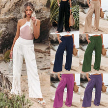 Load image into Gallery viewer, Drawstring Beach Wide Leg Pants
