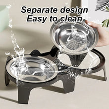 Load image into Gallery viewer, 1PC Stainless Steel Cat Food &amp; Water Bowl with Anti-Tip Design Large Capacity Easy-Eat Design for Pet Dog Cat  Feeding Food Bowl
