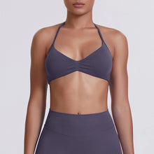 Load image into Gallery viewer, Sport Bra Strappy Bra Top Women High Support Thin Strap Halter Sport Seamless Bras Scrunch Workout Yoga Tank
